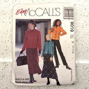UNCUT Vintage 1990s McCalls 9289 Sewing Pattern Womens Sz S-M Jacket Pant Skirt